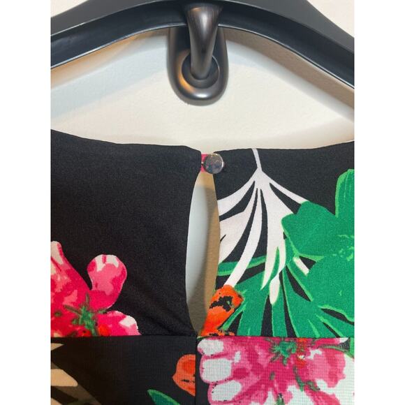 NY Collection Womens Floral Print  Sleeveless Blouse High-Low Hem Size 2X - Picture 4 of 8